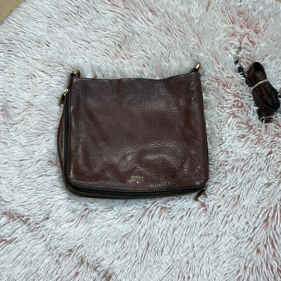 Fossil Brown Leather Crossbody   - Picture 1 of 8